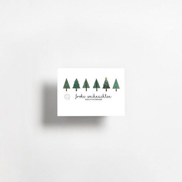 Postkarte | Weihnachten | Fichten
